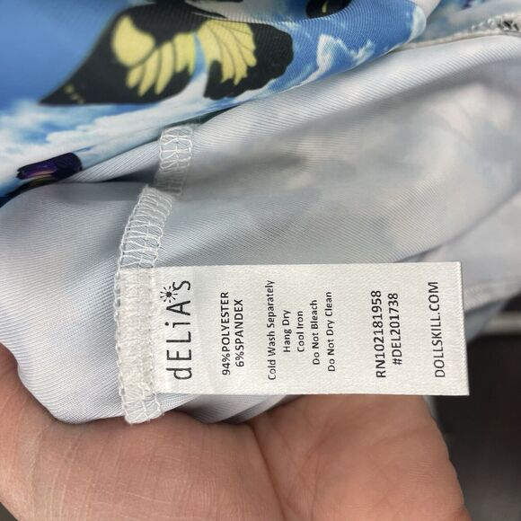 Delias Size L UR Highway to heaven halter butterfly retro 90s y2k print dress - Picture 7 of 9